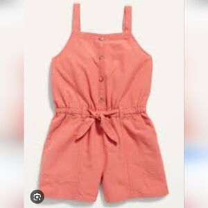 ⭐ Girl's Peach Romper Tie Waist Old Navy⭐